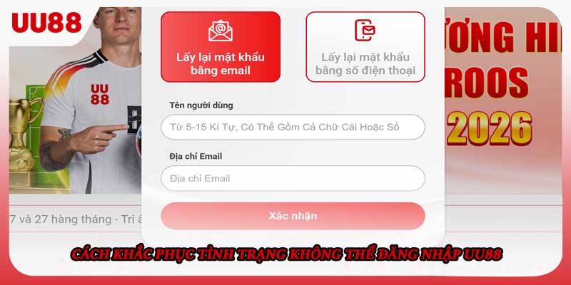 Cách khắc phục tình trạng không thể đăng nhập UU88