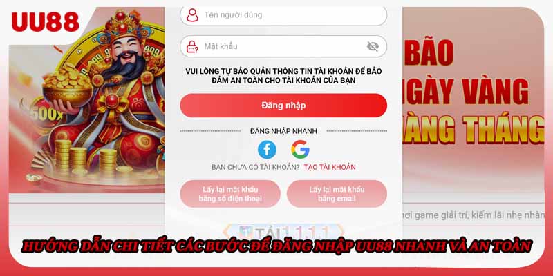 Hướng dẫn chi tiết các bước để đăng nhập UU88 nhanh và an toàn